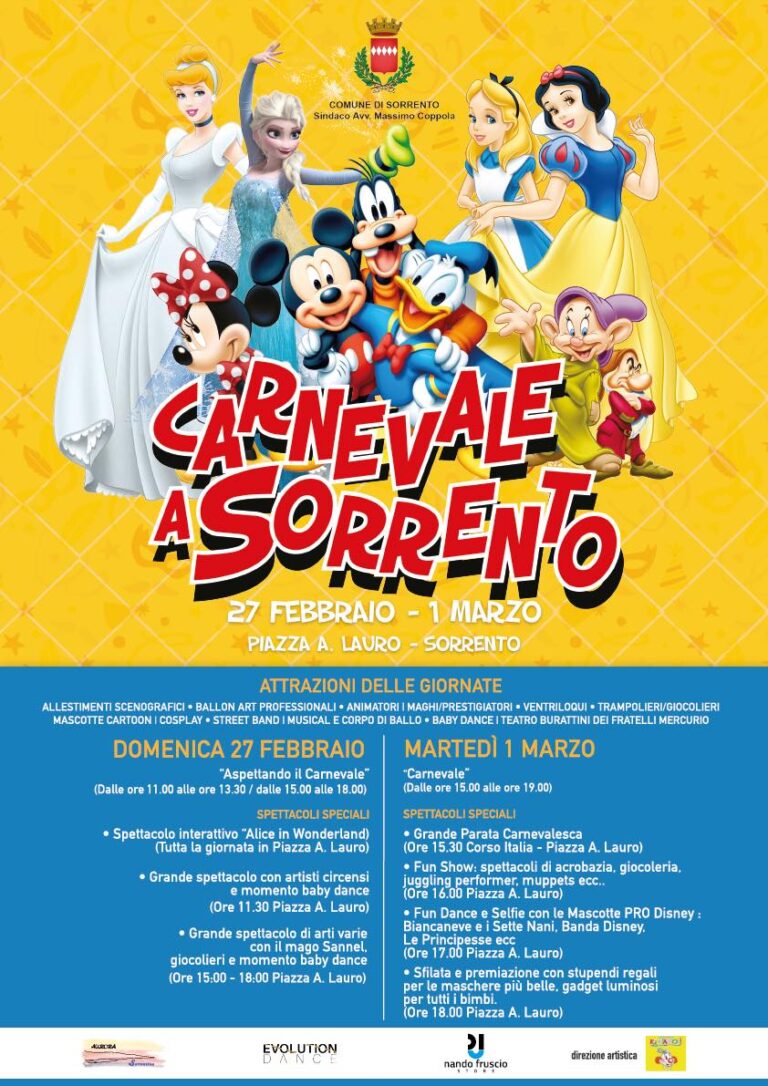 Carnevale a Sorrento. Due giornate di grande allegria